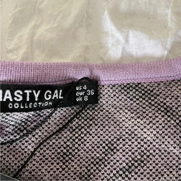 Nasty Gal zebra pattern lace up front knitted cardigan - Picture 8 of 9